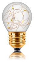 Лампа светодиодная Ретро Sun Lumen G45 Шар Е27 220В 1,5Вт 2700K 45х72мм картинка 